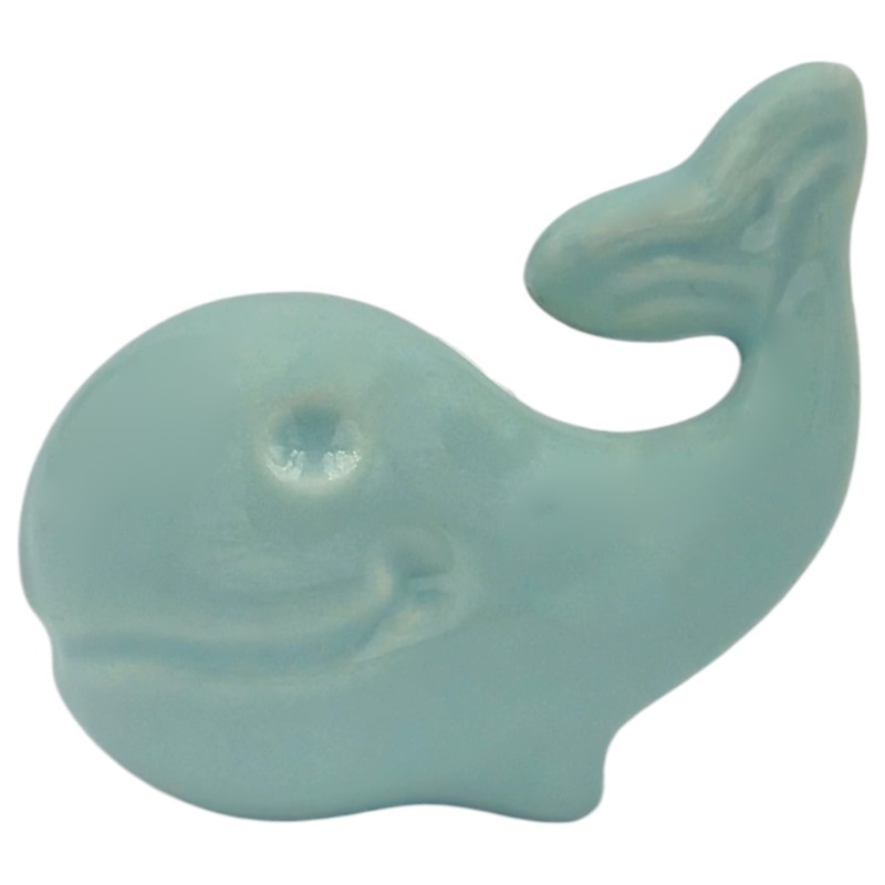 Ceramic Aquamarine Whale with Magnet (6cm) Ceramic Aquamarine Whale with Magnet (6cm)