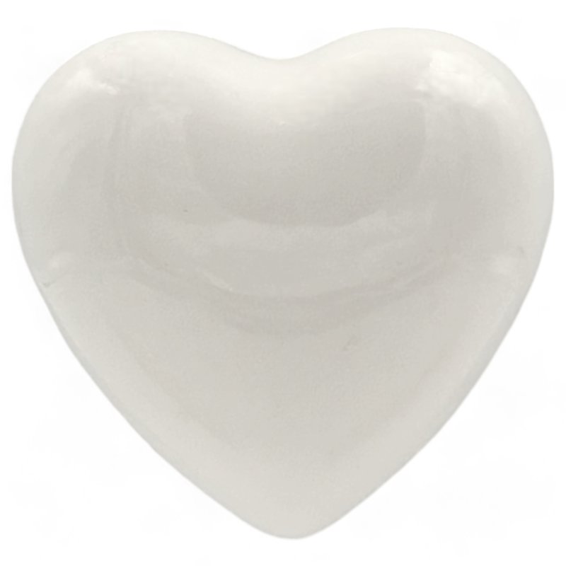 Ceramic White Heart with Magnet (4.5cm) Ceramic White Heart with Magnet (4.5cm)