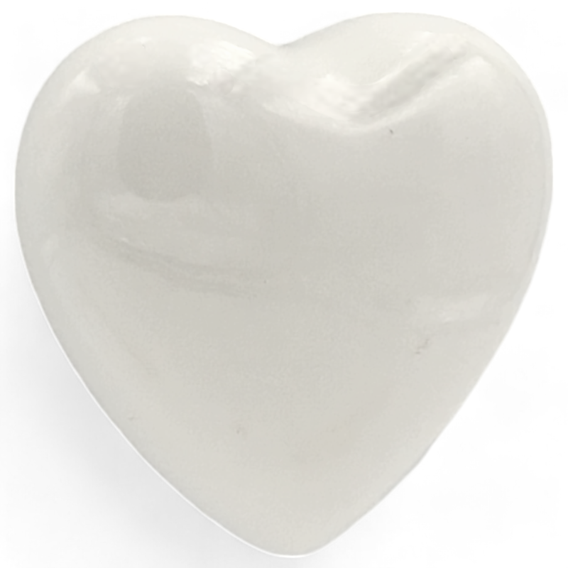 Ceramic White Heart with Magnet (4.5cm) Ceramic White Heart with Magnet (4.5cm)