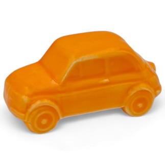 Macchinina 500 Arancione Brillante in Ceramica con Calamita (5cm) Macchinina 500 Arancione Brillante in Ceramica con Calamita (5cm)