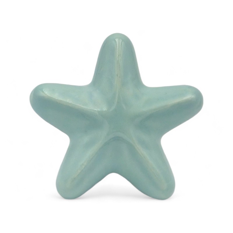Ceramic Aquamarine Starfish with Magnet (5.5cm) Ceramic Aquamarine Starfish with Magnet (5.5cm)