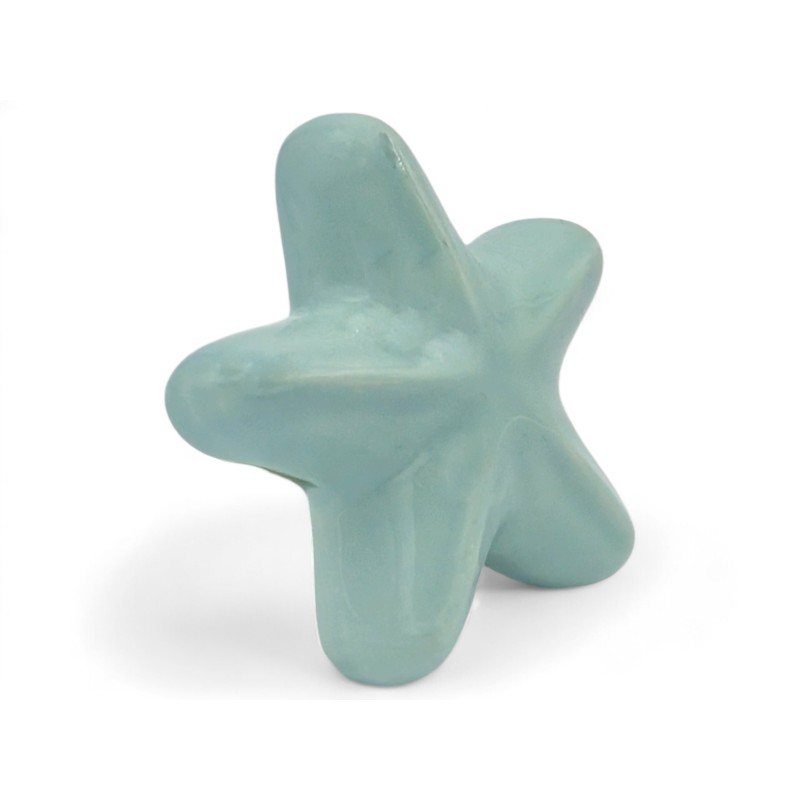 Ceramic Aquamarine Starfish with Magnet (5.5cm) Ceramic Aquamarine Starfish with Magnet (5.5cm)