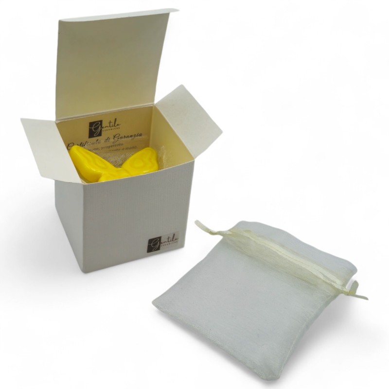 Farfalla Gialla Limone in Ceramica con Calamita (5,5cm) Farfalla Gialla Limone in Ceramica con Calamita (5,5cm)