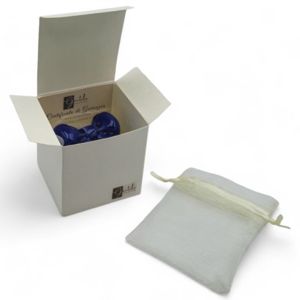 Fiocchetto Blu Notte in Ceramica con Calamita (5cm)