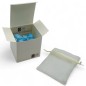 Fiocchetto Azzurro in Ceramica con Calamita (5cm)