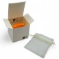 Macchinina 500 Arancione Brillante in Ceramica con Calamita (5cm)