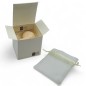 Mongolfiera Crema in Ceramica con Calamita (5,5cm)
