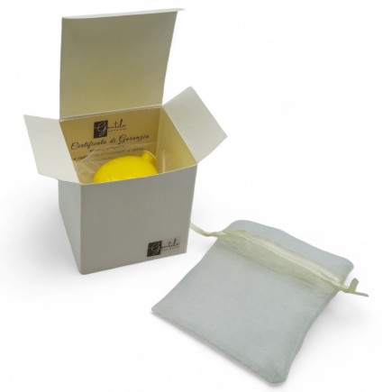 Palloncino Giallo Limone in Ceramica con Calamita (5cm)