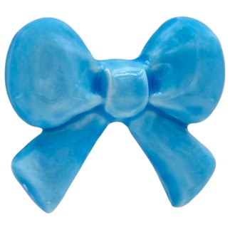 Ceramic Sky Blue Ribbon with Magnet (5cm) Ceramic Sky Blue Ribbon with Magnet (5cm)