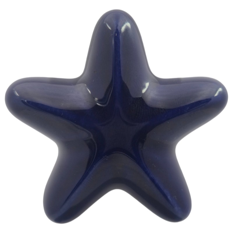 Stella Marina Blu Notte in Ceramica con Calamita (5,5cm)