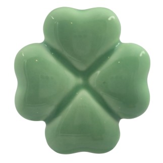 Ceramic Sage Green Four-Leaf Clover with Magnet (5cm)