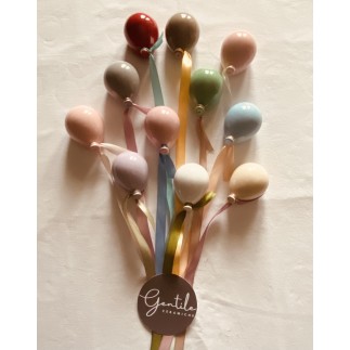 Light Blue Ceramic Hanging Balloon (8 cm) | Handmade Italian Favor