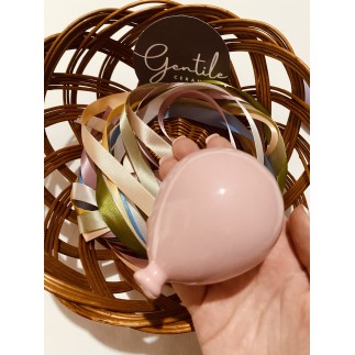 Palloncino Rosa Pesca in Ceramica da appendere (8cm)