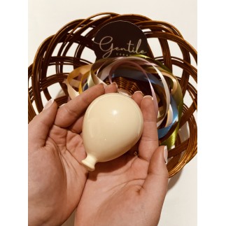 Palloncino Crema in Ceramica da appendere (8cm)