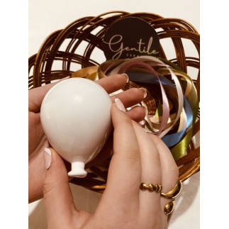 Palloncino in Bianco da appendere (8cm) – Bomboniera fatta a mano