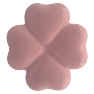 Quadrifoglio Rosa in Ceramica con Calamita (5cm)