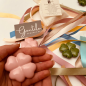 Quadrifoglio Rosa in Ceramica con Calamita (5cm)