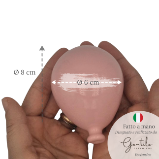 Palloncino in Rosa da appendere (8cm) –Bomboniera fatta a mano