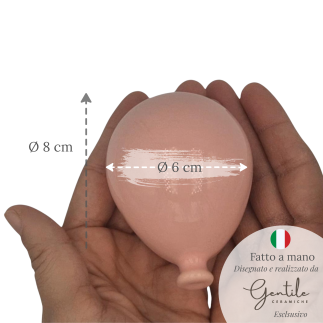Palloncino in Rosa Pesca da appendere (8cm) – Bomboniera fatta a mano
