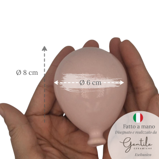 Palloncino in Rosa Cipria da appendere (8cm) – Bomboniera fatta a mano
