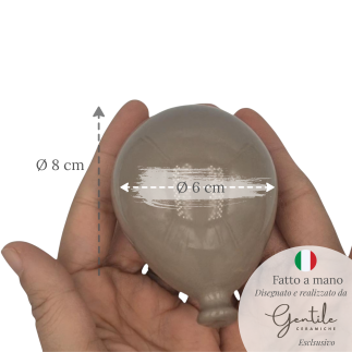 Palloncino in Tortora da appendere (8cm) – Bomboniera fatta a mano