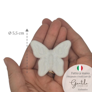 Ceramic White Butterfly with Magnet (5.5cm)