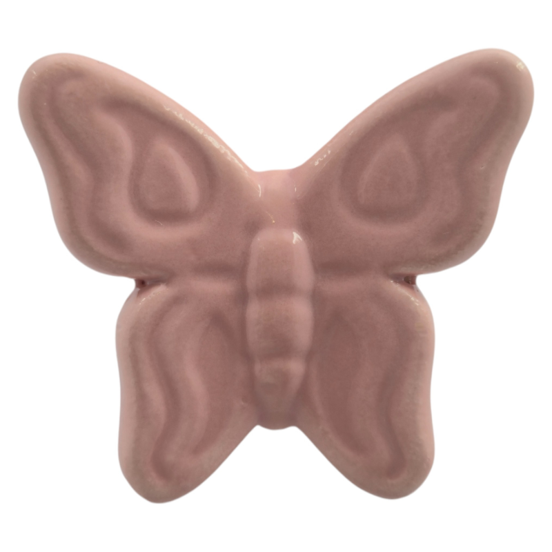 Farfalla Rosa Cipria in Ceramica con Calamita (5,5cm) Farfalla Rosa Cipria in Ceramica con Calamita (5,5cm)