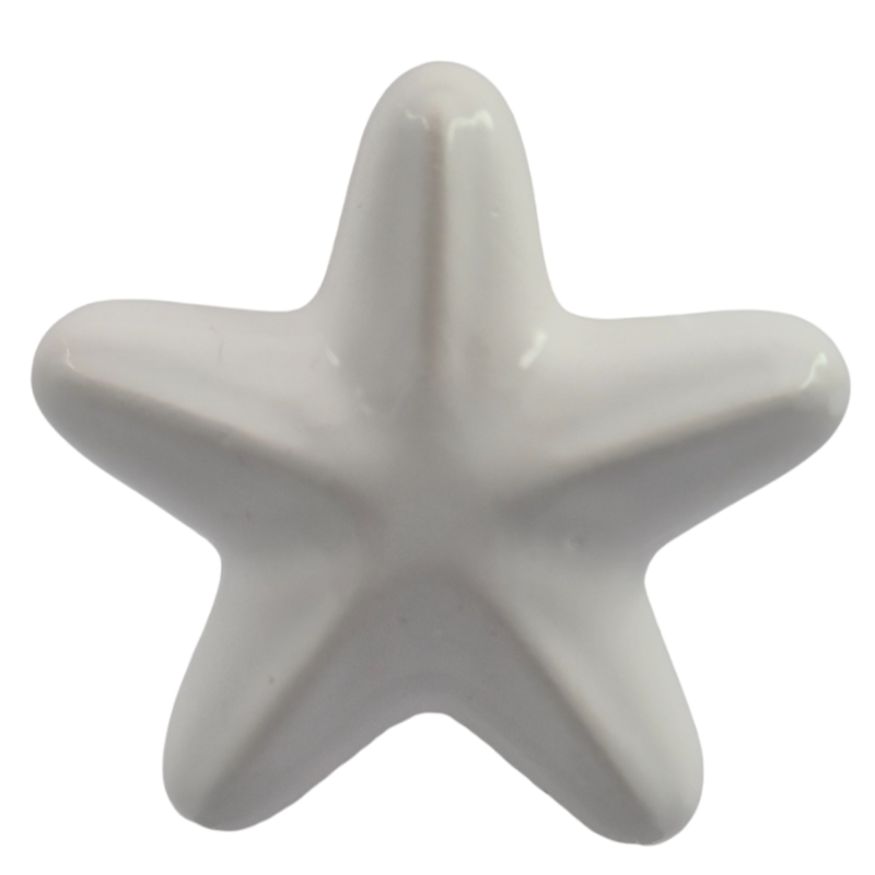 Stella Marina Bianca in Ceramica con Calamita (5,5cm)