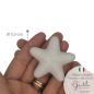 Stella Marina Bianca in Ceramica con Calamita (5,5cm)