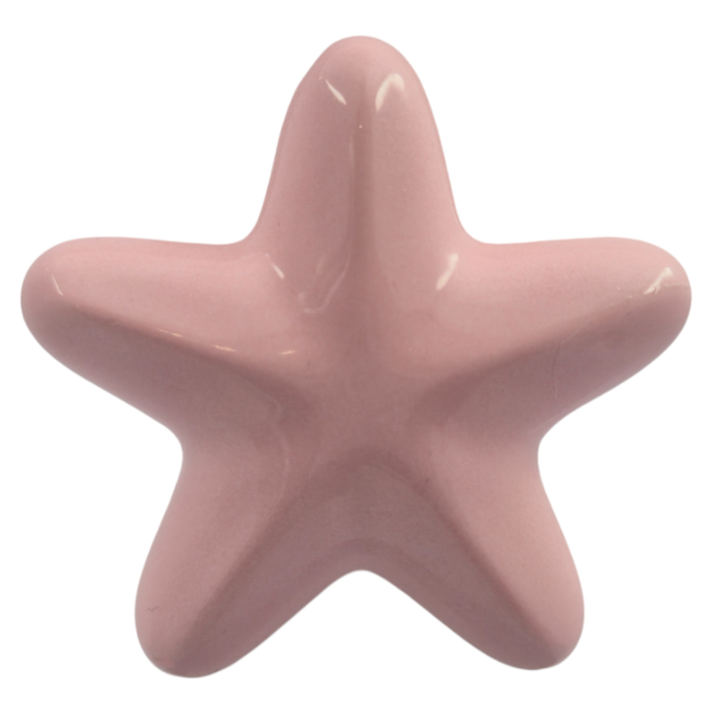 Stella Marina Rosa in Ceramica con Calamita (5,5cm)