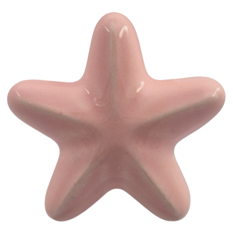 Stella Marina Rosa Pesca in Ceramica con Calamita (5,5cm)