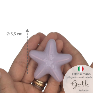 Stella Marina Viola Lilla in Ceramica con Calamita (5,5cm)