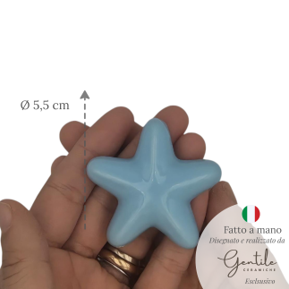 Ceramic Sky Blue Starfish with Magnet (5.5cm)