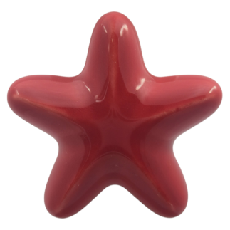 Stella Marina Rossa in Ceramica con Calamita (5,5cm)