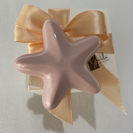 Ceramic Blush Pink Starfish with Magnet (5.5cm)