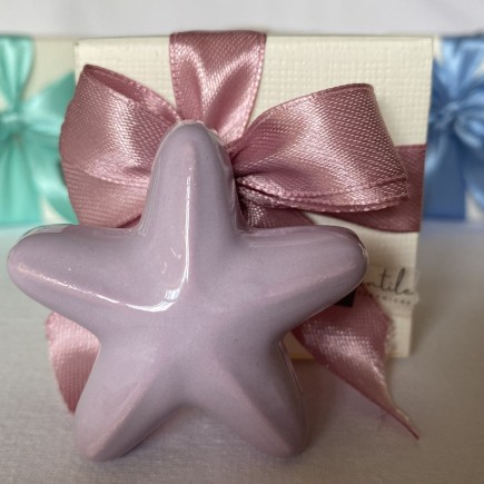 Stella Marina Viola Lilla in Ceramica con Calamita (5,5cm)