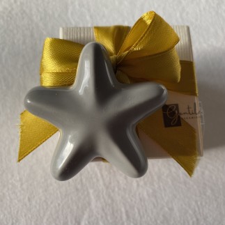 Stella Marina Grigio Perla in Ceramica con Calamita (5,5cm)