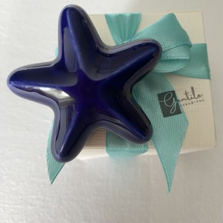 Stella Marina Blu Notte in Ceramica con Calamita (5,5cm)