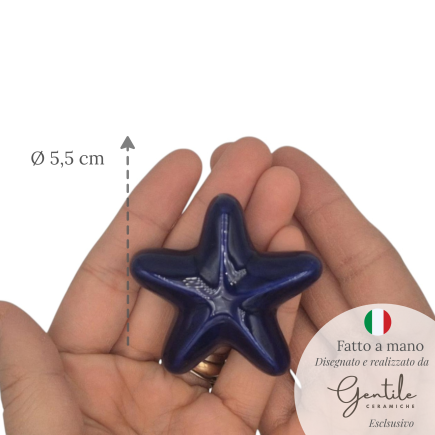 Ceramic Midnight Blue Starfish with Magnet (5.5cm)