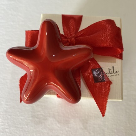 Ceramic Red Starfish with Magnet (5.5cm)