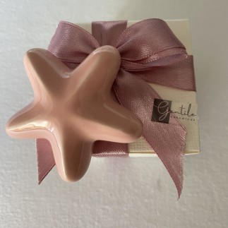 Stella Marina Rosa Pesca in Ceramica con Calamita (5,5cm)