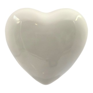Cuore Bianco in Ceramica con Calamita (4.5cm)