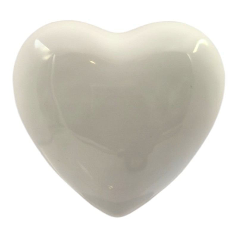 Ceramic White Heart with Magnet (4.5cm)