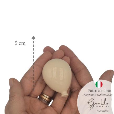Ceramic Cream Balloon with Magnet (5cm)