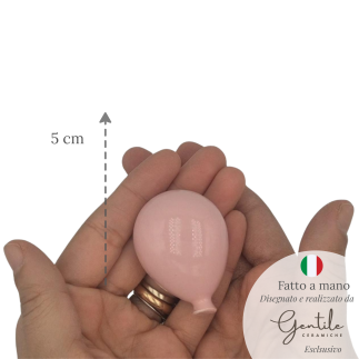Palloncino Rosa in Ceramica con Calamita (5cm)