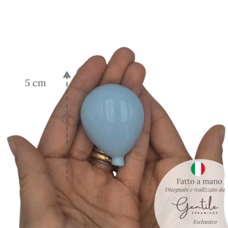Palloncino Celeste in Ceramica con Calamita (5cm)