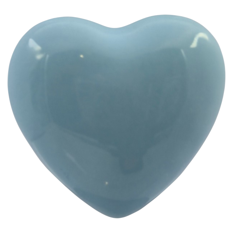 Cuore Celeste in Ceramica con Calamita (4,5cm)