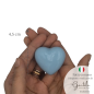 Cuore Celeste in Ceramica con Calamita (4,5cm)
