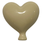 Cream ceramic balloon heart – hanging  (6 cm)