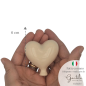 Palloncino Cuore Crema in Ceramica da appendere (6cm)